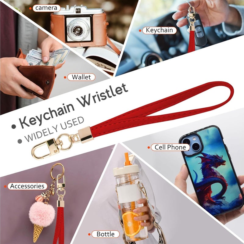 KNGITRYI Small Wristlet Wallets for Women RFID Credit Card Holder Wallet Keychain Wristlet Wallet Credit Card Wallets for Women (Red) - Image 5